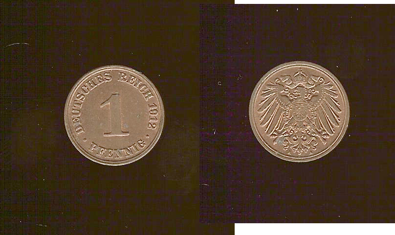 ALLEMAGNE 1 Pfennig 1912 SPL